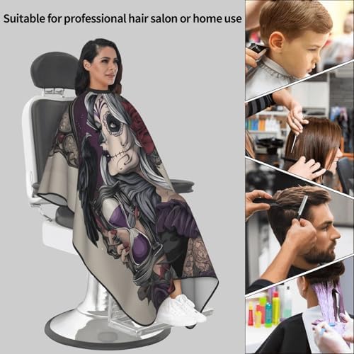 Skull Vintage Hair Cutting Barber Cape Hair Salon and Dyeing Styling Cloth for Women/Men - Image 6