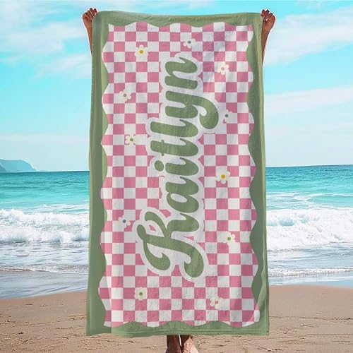 JML Personalized Beach Towel with Name, Microfiber, 35 x 70 in by JML