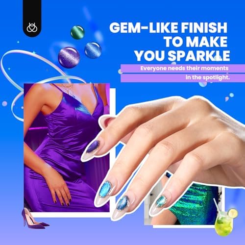 Beetles Cat Eye Gel Nail Polish Set, 20 Colors Fall Cat Eye Gel Nail Kit - Image 4