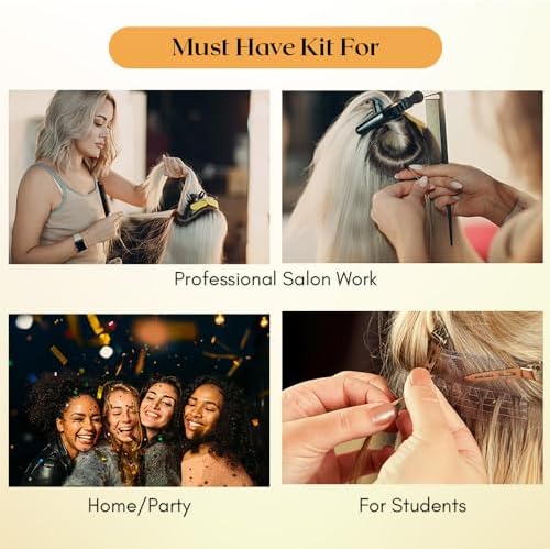 Hair Parting & Sectioning Ring - Stainless Steel Finger Braiding Hair Pick Tools Quick Installation of Human Hair Extensions Hair Styling Tools (Pink) - Image 7