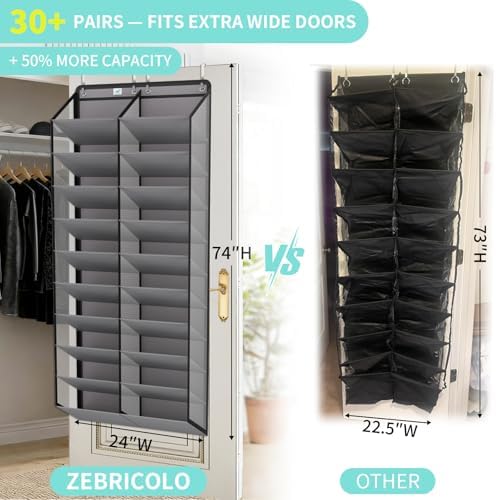 Shoe Rack for Door, Over Door Shoe Organizer for Closet - Image 6