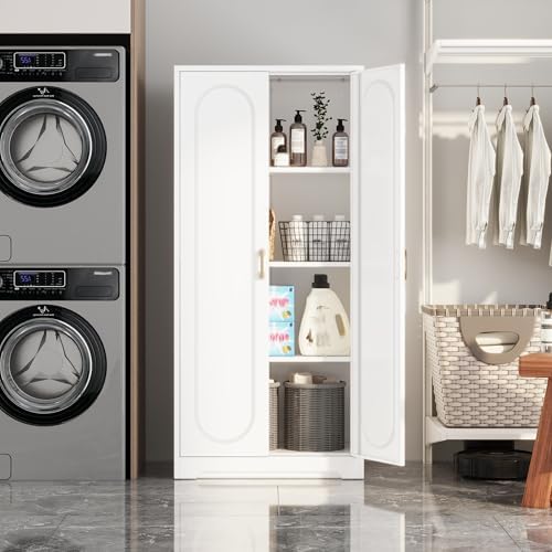 Steeloong 60"Metal Pantry Storage Cabinet with Doors & 3 Adjustable Shelves - Image 6
