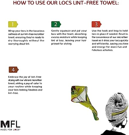 Made for Locs Micro-Fiber Towel - Lint Free | Extra Large Loc Towel - Image 4