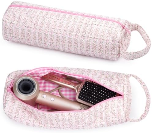 Hair Tool Organizer Travel Bag for Curling Irons & Dryers (Small floral) by Bebykilemi