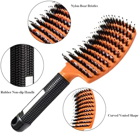 5pcs Round Brushes for Blow Drying&Boar Bristle Detangling Hair Brush - Image 4