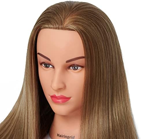 Hairingrid 26"-28" Mannequin Head Synthetic Fiber Hair Training Manikin - Image 3