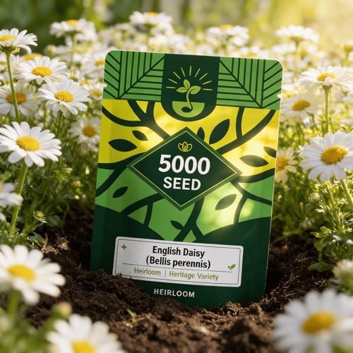 English Daisy Seeds for Planting Outdoor, Tiny Daisy Buttons, 5,000 Seeds - Image 7