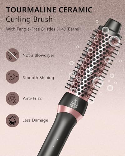 5-in-1 Ceramic Curling Wand Thermal Brush & Waver Iron Dual Voltage - Image 5