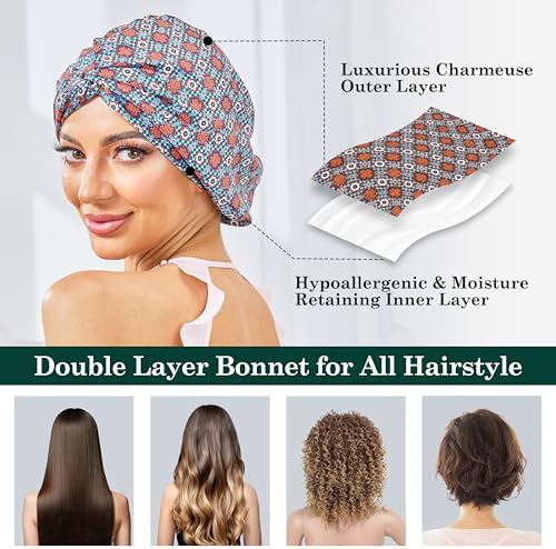 Adjustable Silk Bonnet Satin Curly Hair Wrap for Sleeping Women Anti-Frizz - Image 6