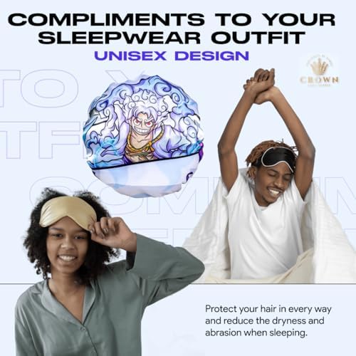 Silky Design Bonnet with Elastic Soft Band Adjustable Women and Men Bonnets for Sleeping Comfortable Satin Fabric (White Gear5) - Image 5