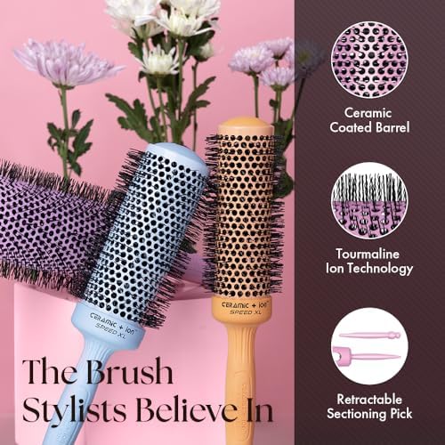 Olivia Garden Ceramic + Ion Speed XL - Extra-Long Round Thermal Hair Brush - Not Electrical - Professional Blowout Brush for Normal to Thick Hair - Image 4