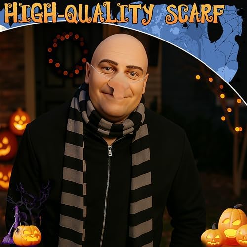 Halloween 1 Pcs Latex Bald Cap with 1 Pcs Head Wig Cap for Adult Men Women Costume Accessories for Halloween Makeup Party Costume - Image 4