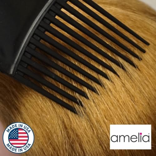 Amelia Beauty, 7in Black Curly Hair Wide Tooth Pick, 2 Pack | Made in USA | Easily Creates Volume, Detangles, Reduces Frizz | Afro Pick Styling Tool, 7"x3" - Image 5