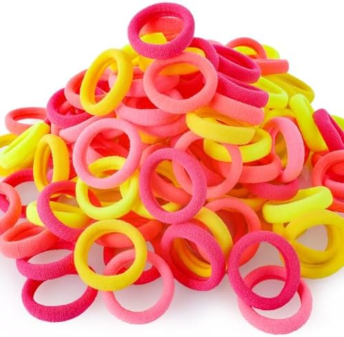 Baby Hair Ties, Elastic Hair Bands for Girls Kids, Toddler Ponytail Holders by QRTVI