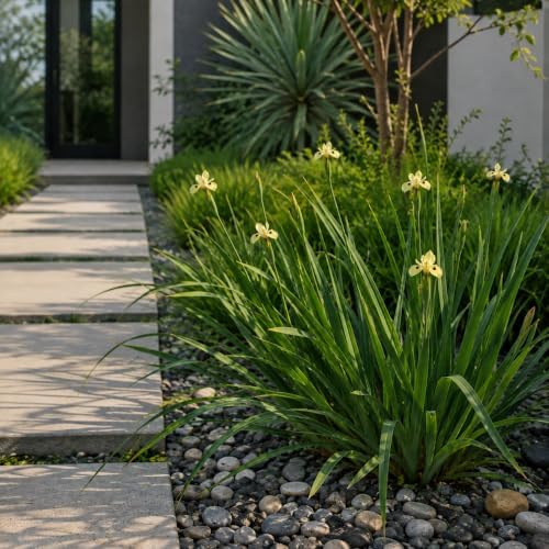 African Iris Yellow - 10 Live Plants - Dietes Vegeta - Drought Tolerant Groundcover Grass - Image 4