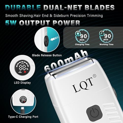Hair Clippers for Men Rechargeable Cordless Beard Trimmer & Electric Shaver, Hair Cutting Kit with LCD Display Gift for Dad, Husband, Men - Image 4