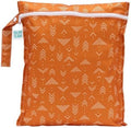 Bumkins Waterproof Wet Bag for Baby, Travel, Swim Suit, Cloth Diapers, Pump Parts, Pool, Beach, Gym Clothes, Toiletry, Hook to Stroller, Daycare, Zipper Reusable Wetdry Packing Pouch, Boho Orange by Bumkins