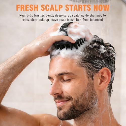 YEALIR Silicone Scalp Scrubber, Shampoo Brush for Dandruff & Build Up - Image 4