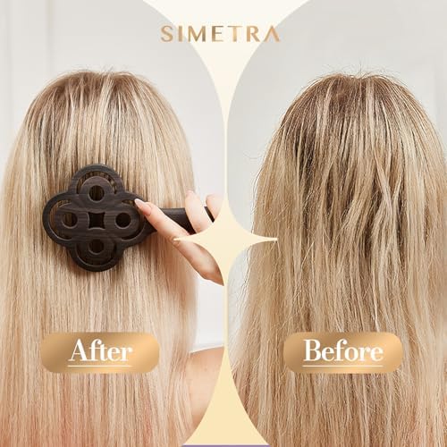 Simetra Detangler Hair Brush for Women and Men, Holiday Present - Original Detangling Brush for Curly Hair/Wet & Dry Hair, Natural Boar Bristles Hairbrush - Natural Crystal Inlay & 14K Gold Plating - Image 7