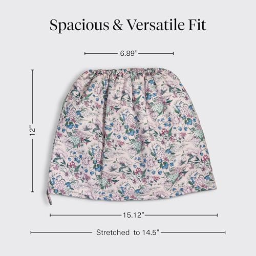 Bridgerton x Kitsch Luxury Satin-Lined Flexi Shower Cap for Women, Wisteria - Image 4