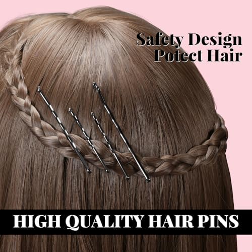 IKOCO 415pcs Bobby Pins Set, U Pins with Hair Ties and Hair Net, Black - Image 7