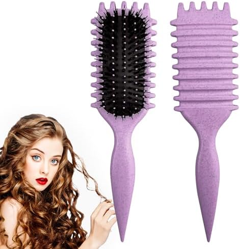 Candy Brush,Curly Hair Brush,Curl Defining Brush,Shaping and Defining Curls for Women Hair Brush for Combing and Shaping,Reduce Pulling and Curl Separation For Defined Curls(Purple) by SMARTBEST