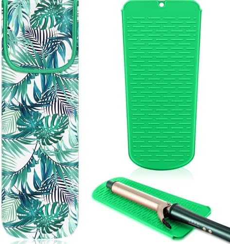 Shappy 2 Pcs Heat Resistant Curling Iron Flat Iron Travel Case,Frond by Shappy