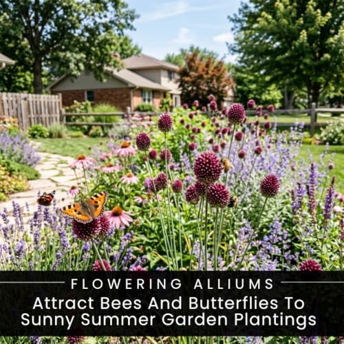 20 Drumstick Allium Bulbs | Burgundy Purple Summer Flowers for Your Garden - Image 5