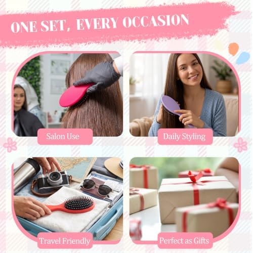 Suclain 100 Pcs Hair Brushes Bulk for Women, Travel Detangling Brush - Image 6