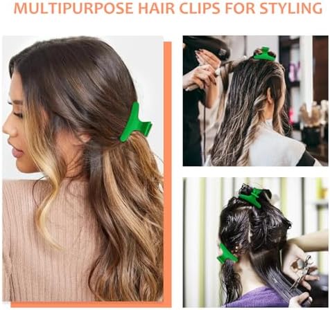 Ondder Green Butterfly Hair Clips for Styling Sectioning Pro Salon Butterfly Plastic Claw Clips Hair Styling Clip Barber Clips for Cutting, Coloring Hair, Hair Accessories for Women Girls - Image 4