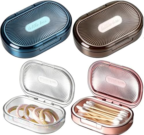 6 Pcs Travel Swab Container with Lid,6 Colors, 3.9 X 2.76 Inch by ESEHGS