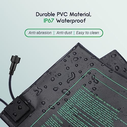 LUXBIRD 6 Pack 30W Seedling Heating Mats 10" x 20.75" with Thermostat Controller, Idea for Seed Starting, Germination, Greenhouse (LB-HT06) - Image 5