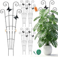 Monstera Plant Support - 4-Pack of 32.6" Tall Plant Trellis Stakes for Large Indoor Vines | Adjustable Dual Pole Frame for Monstera Deliciosa & Potted Plants by LLCJYYCY