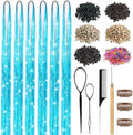 Blue Hair Tinsel Kit for Girls Women Fairy Glitter Tinsel Hair Extensions by LEDIZE