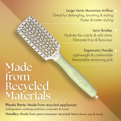 Olivia Garden NewCycle Professional Hair Brush is made from 100% recycled materials (except bristles and cushion), styles all hair types quickly and creates long lasting styles - Image 3