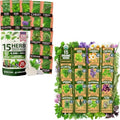HOME GROWN 15 Culinary + 15 Organic Herb Seeds Variety Pack – 7,000+ Non-GMO USA Heirloom Seeds for Indoor/Outdoor Garden, Hydroponics & Gift Use – Basil, Cilantro, Parsley & More by HOMEGROWN