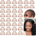 36 PCS Non Slip HD Wig Cap for Bald Cap Method, Dark Brown by Z-CHARMMY