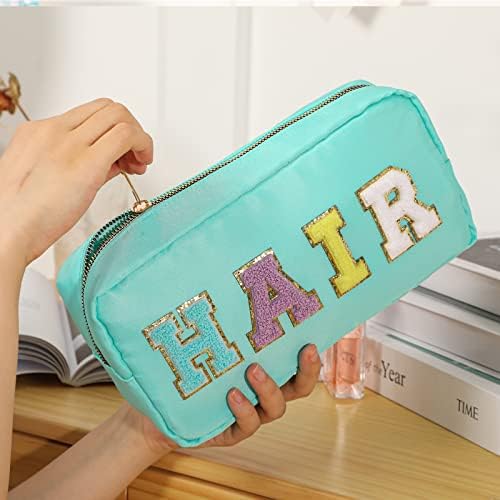 DYSHAYEN Small Cosmetic Bag, Mint Hair - Image 5
