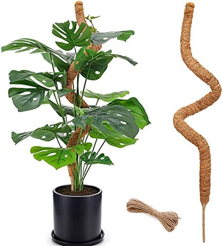48 Inch Moss Pole, Bendable Moss Pole for Plants Monstera, Tall Moss Poles for Climbing Plants Indoor, Large Moss Pole Support, Garden Trellis Plant Stick Stakes for Potted Plants, Pothos by Soupiar