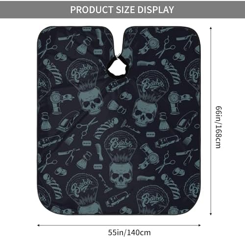 Barber Cape, Hair Salon Haircut Gown, Hair Cutting Apron with Adjustable Closure, Professional Salon Cutting Barber Skirt for Barbershop (color 8) - Image 3