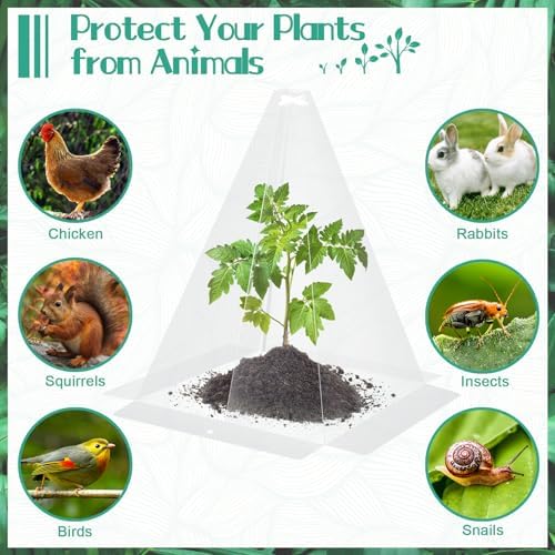 30 Packs 12"x 8" Garden Cloches for Plants,Plant Protectors from Animals - Image 3