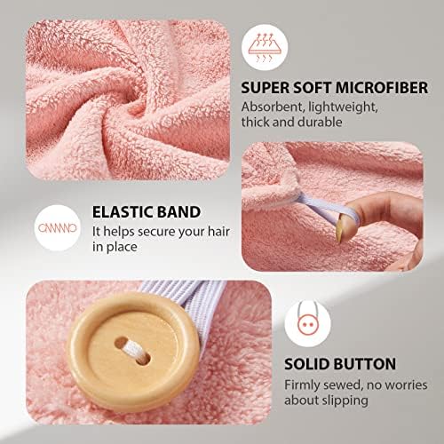 YFONG 3 Pack Microfiber Hair Towels Wrap for Women, Super Absorbent Drying - Image 3