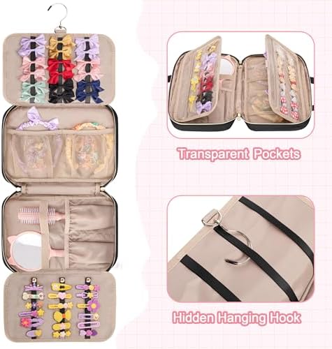 Fasrom Hair Accessories Organizer for Girls, Kids Hair Bow Storage Bag - Image 3