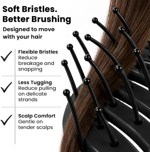 Herstyler Vented Hair Brush - Soft Bristle Detangler for Faster Blow Drying - Image 3