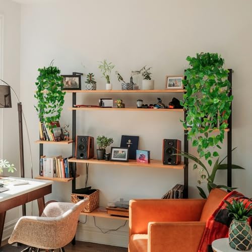 Fake Hanging Plants Vines(3pcs)for Room Decor, Artificial Ivy Greenery Garlands for Home Bedroom Living Aesthetic Kitchen Office Wall Patio Bookshelf,Indoor,Outdoor Farmhouse Decorations(No Basket) - Image 4