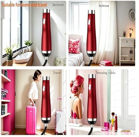 [22m/s High Speed] Portable Hair Dryer, Travel Hair Dryer Featuring Negative Ion Technology - Offers 3 Heat/Speed Settings, 110 Voltage, and Low Noise Motor, Ideal for Home, Travel (red) - Image 5