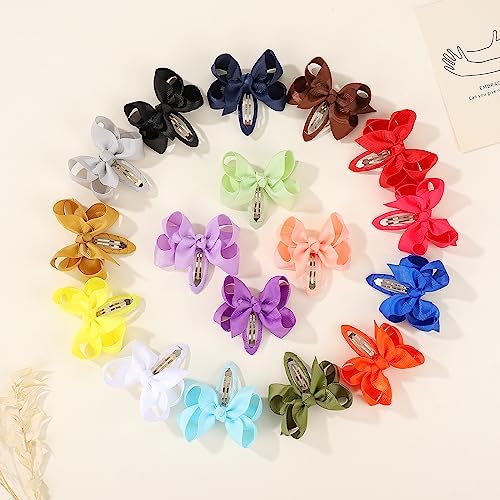 40PCS Snap Baby Hair Bows Clips for Girls Grosgrain Ribbon Fully Wapped 3 Inch Infant Hair Barrettes Accessories for Baby Girls Newborns Toddler - Image 6