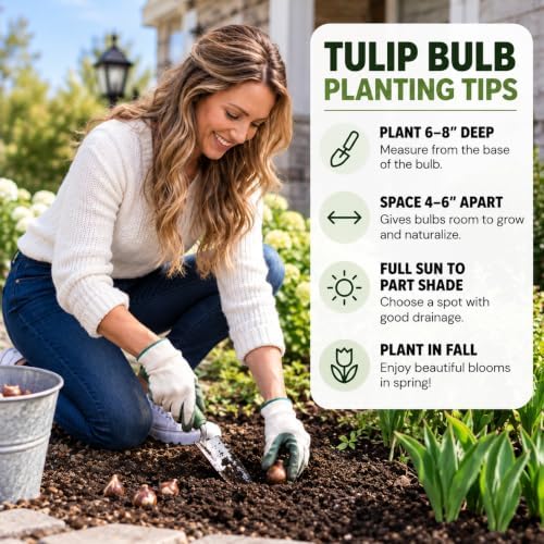25 Daydream Orange Tulip Bulbs | Color-Changing Darwin Tulips for Spring - Image 3