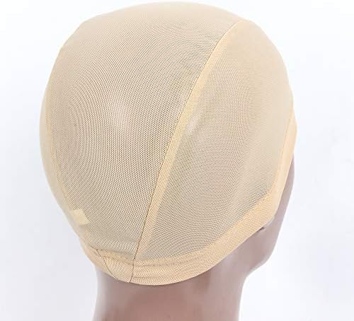 ZQIAN BEAUTY Mesh Dome Caps For Wig 6 Pcs Stretchable Beige Mesh Dome Wig Cap Breathable Spandex Wig Caps For Making Wigs (6 Pcs, Beige, M) - Image 6