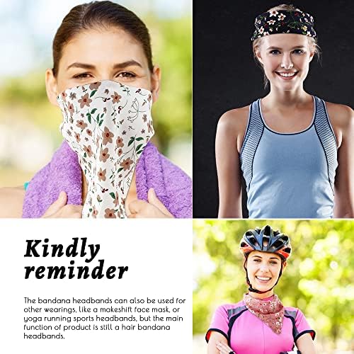 TOBATOBA Floral Hair Scarf Headband 5 Pcs - Chiffon Boho Headbands for Women Elastic Head Bandana Floral Bandana Headbands for Women Girls Hair Accessories - Image 6